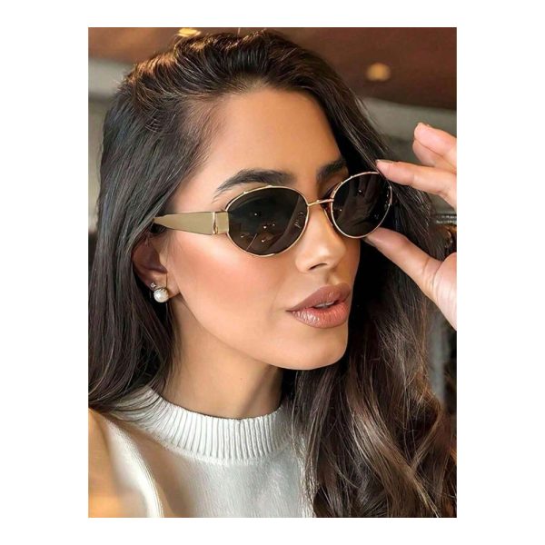 SHEIN – Lunettes vintage unisexes ovales en métal SHEIN – Lunettes vintage unisexes ovales en métal