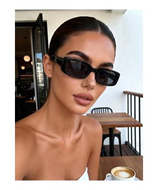 SHEIN - Lunettes vintage carrées style Y2K – unisexes