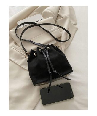 SHEIN - Mini sac seau rétro à bandoulière – couleur unie