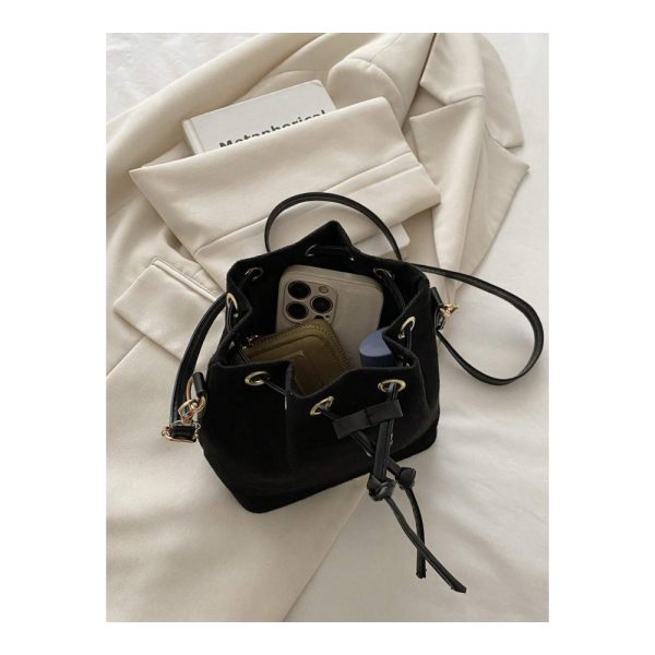 SHEIN – Mini sac seau rétro à bandoulière – couleur unie 2 SHEIN – Mini sac seau rétro à bandoulière – couleur unie 2