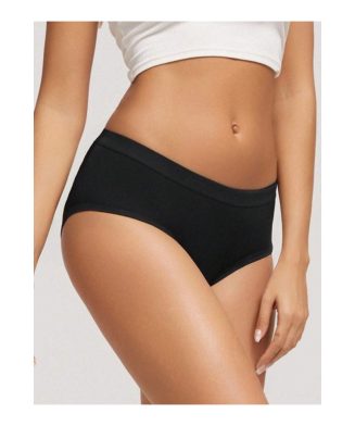 SHEIN - Lot de 5 culottes 100 % coton – noires