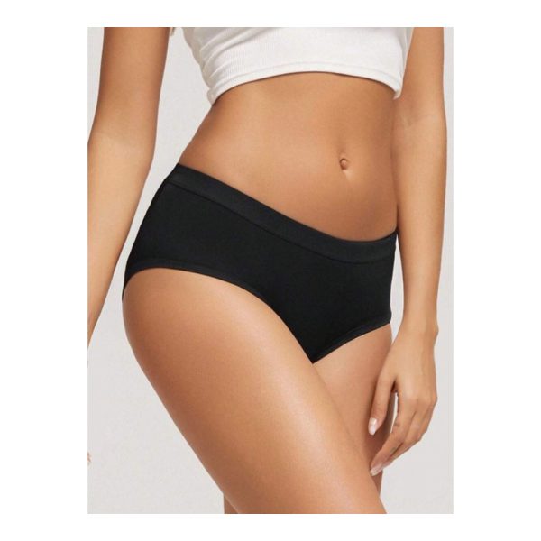 SHEIN – Lot de 5 culottes 100 % coton – noires