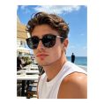 SHEIN – Lunettes de soleil rondes rétro – monture noire