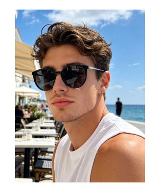 SHEIN - Lunettes de soleil rondes rétro – monture noire