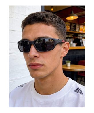 SHEIN - Lunettes de soleil polarisées Y2K – monture noire unisexe
