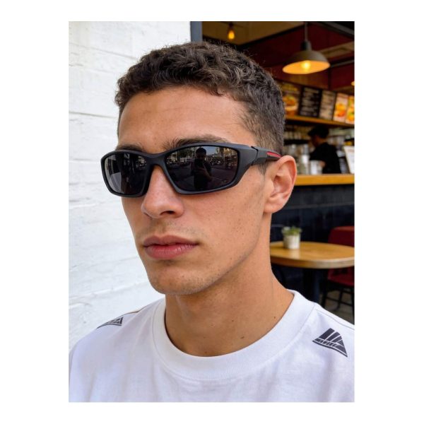 SHEIN – Lunettes de soleil polarisées Y2K – monture noire unisexe