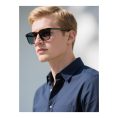 SHEIN – Lunettes de soleil polarisées carrées – monture noire