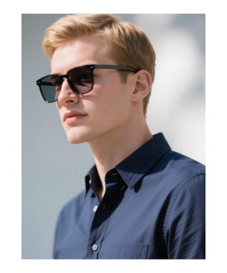 SHEIN - Lunettes de soleil polarisées carrées – monture noire