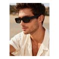 SHEIN – Lunettes de soleil rectangulaires modernes – verres gris