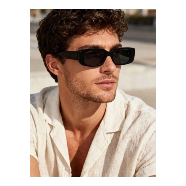 SHEIN – Lunettes de soleil rectangulaires modernes – verres gris 3
