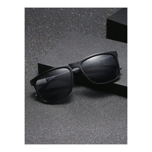 SHEIN – Lunettes de soleil rectangulaires noires – style aviateur 3 SHEIN – Lunettes de soleil rectangulaires noires – style aviateur 3