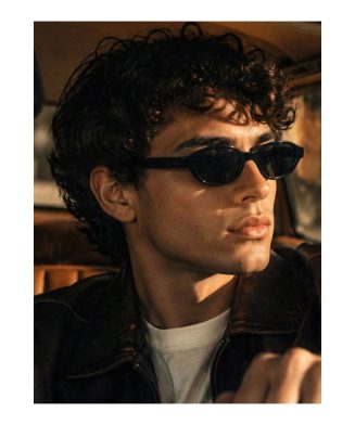 SHEIN - Lunettes de soleil ovales rétro – noir mat