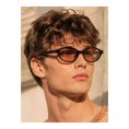 SHEIN – Lunettes de soleil ovales rétro – noir mat 2