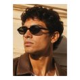 SHEIN – Lunettes de soleil ovales rétro – noir mat 3