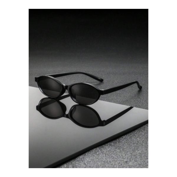SHEIN – Lunettes de soleil ovales rétro – noir mat 4
