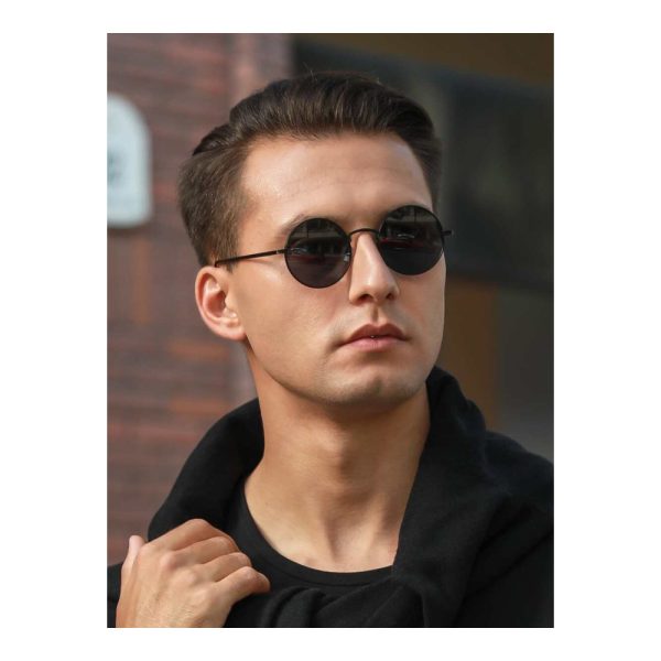 SHEIN – Lunettes de soleil rondes vintage – noires 6