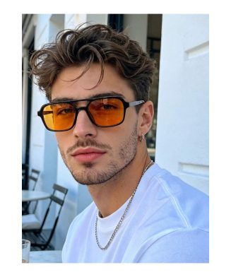 SHEIN - Lunettes de soleil aviateur rectangulaires – style rétro