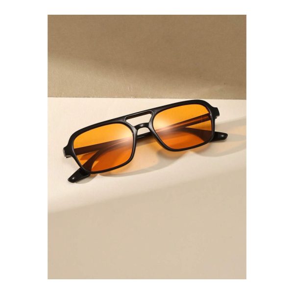 SHEIN – Lunettes de soleil aviateur rectangulaires – style rétro 3