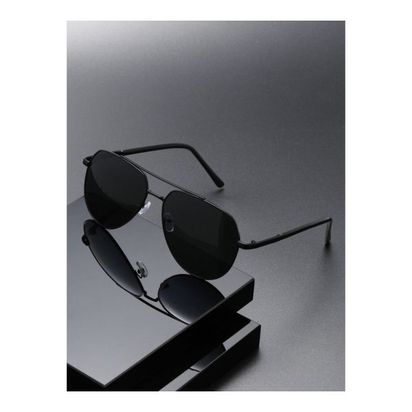 SHEIN – Lunettes de soleil pilote polarisées – métal