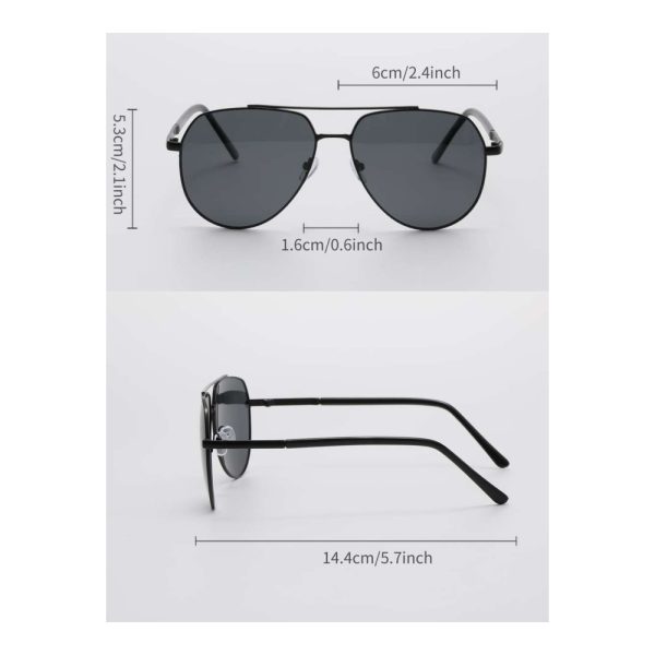 SHEIN – Lunettes de soleil pilote polarisées – métal 5