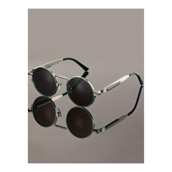 SHEIN – Lunettes de soleil rondes vintage – style steampunk UV400 5
