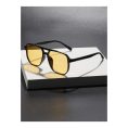 SHEIN – Lunettes de soleil carrées oversize – verres jaune citron 2
