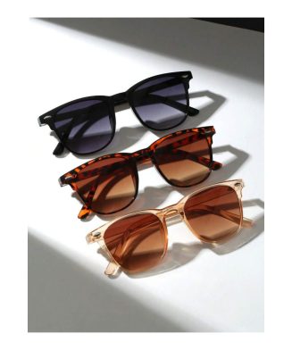 SHEIN - Set de 3 paires de lunettes de soleil teintées – monture ronde à rivets