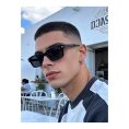 SHEIN – Lunettes de soleil carrées rétro – monture noire