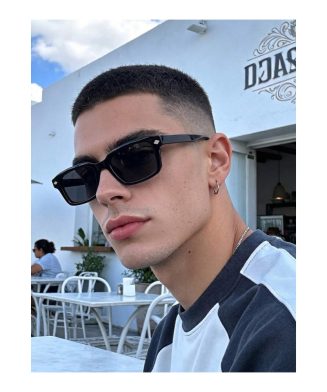 SHEIN - Lunettes de soleil carrées rétro – monture noire