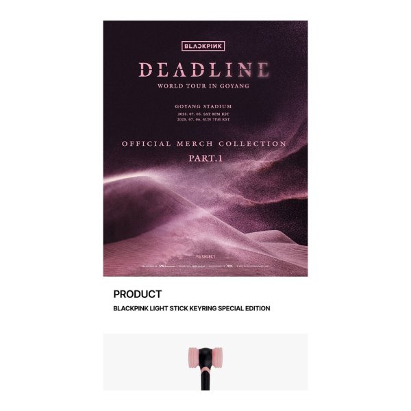 BLACKPINK – Light Stick Keyring (Deadline Tour, édition spéciale) 2
