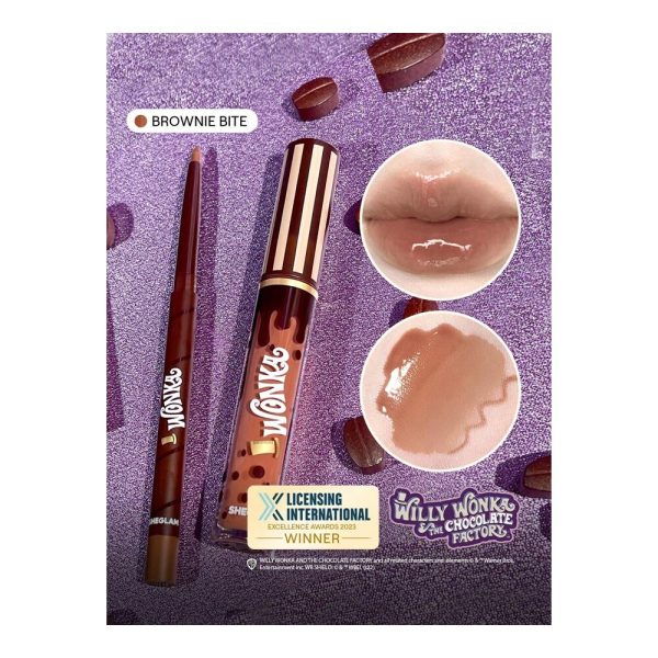 SHEGLAM - Duo à lèvres Cocoa Kiss – collection Willy Wonka – Brownie Bite SHEGLAM - Duo à lèvres Cocoa Kiss – collection Willy Wonka – Brownie Bite