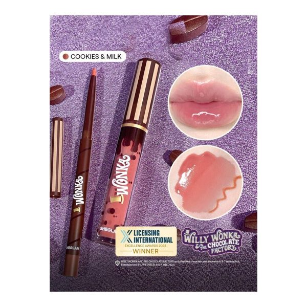 SHEGLAM - Duo à lèvres Cocoa Kiss – collection Willy Wonka – Cookies N' Milk SHEGLAM - Duo à lèvres Cocoa Kiss – collection Willy Wonka – Cookies N' Milk