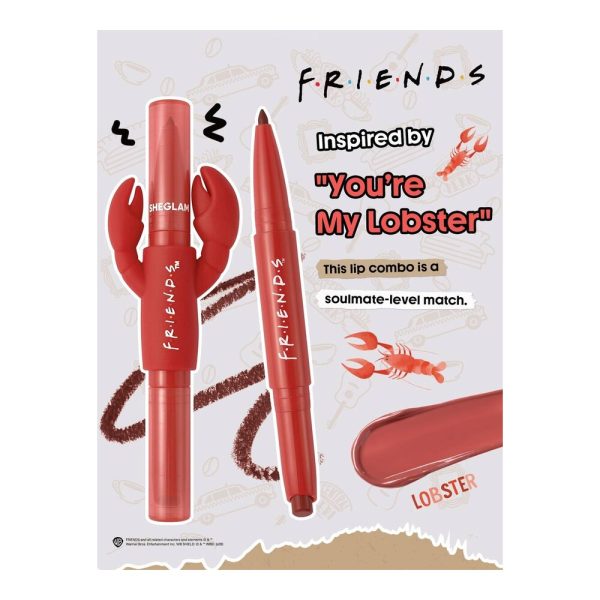 SHEGLAM - Duo crayon et rouge à lèvres My Lobster – collection FRIENDS 3