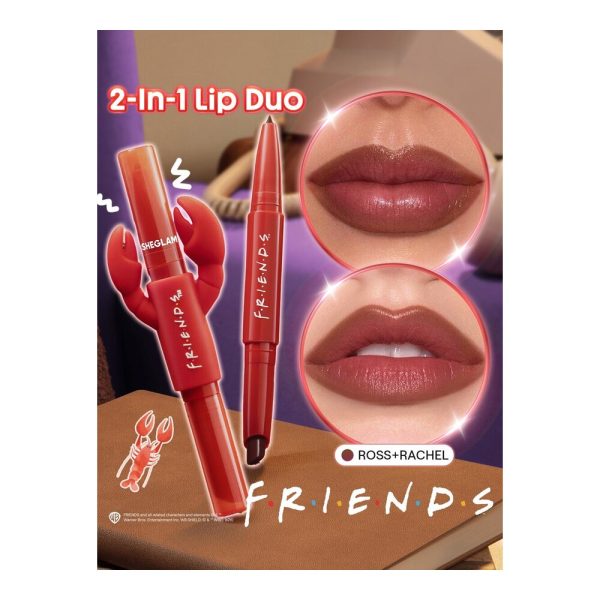 SHEGLAM - Duo crayon et rouge à lèvres My Lobster – collection FRIENDS – Ross+Rachel