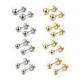 SHEIN - Lot de 4 paires de boucles d’oreilles boule – acier inoxydable 2