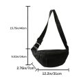 SHEIN - Sac banane moyen à fermeture éclair avant – noir 3