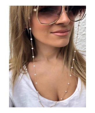 SHEIN - Chaîne de lunettes en métal – perles, antidérapante