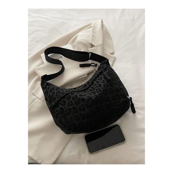 SHEIN - Sac hobo sous le bras imprimé léopard – noir 3