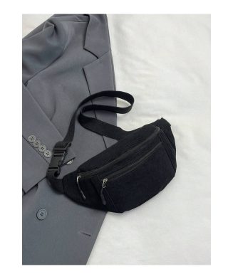 SHEIN - Sac banane imperméable à poches zippées – noir