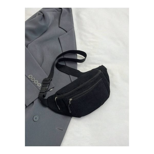SHEIN - Sac banane imperméable à poches zippées – noir 1