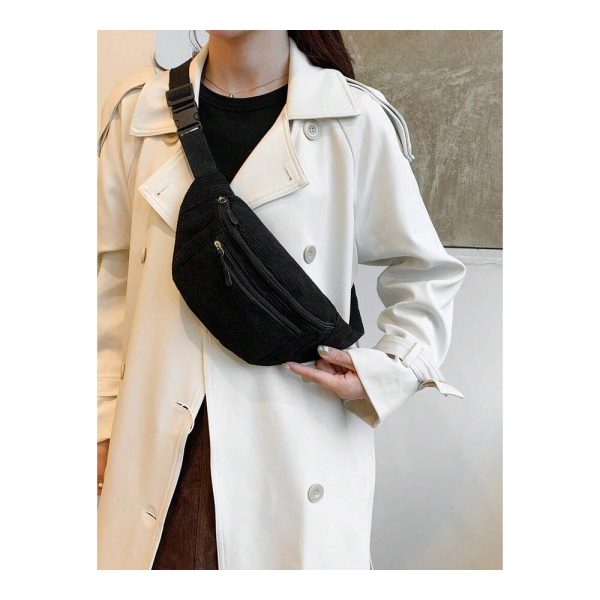 SHEIN - Sac banane imperméable à poches zippées – noir 3