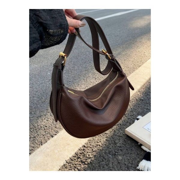 SHEIN - Sac bandoulière hobo en PU – café 1