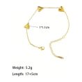 SHEIN - Bracelet cœurs – acier inoxydable doré 2