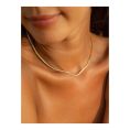 SHEIN - Chaîne collier serpent plate 3 mm – acier inoxydable 304 plaqué or 18K 3
