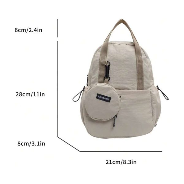 SHEIN - Sac à dos multifonction en nylon – beige 2 SHEIN - Sac à dos multifonction en nylon – beige 2