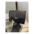 SHEIN - Sac à bandoulière matelassé avec chaîne – noir 2