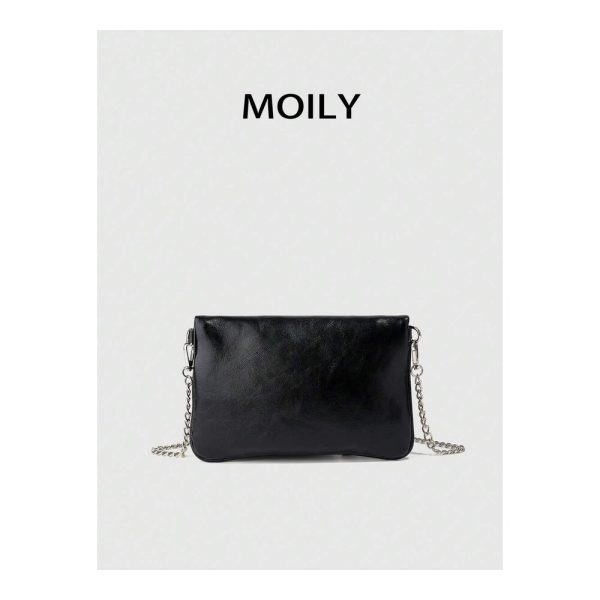 SHEIN - Sac carré à rivets avec chaîne – noir style punk 3