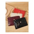SHEIN - Mini portefeuille effet crocodile – bordeaux avec boucle métallique 3