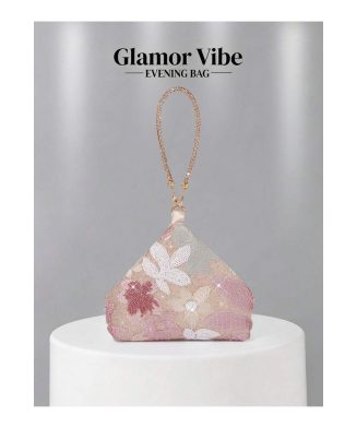 SHEIN - Pochette de soirée à paillettes – fleurs 3D