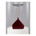 SHEIN - Pochette de soirée en velours – bordeaux 1